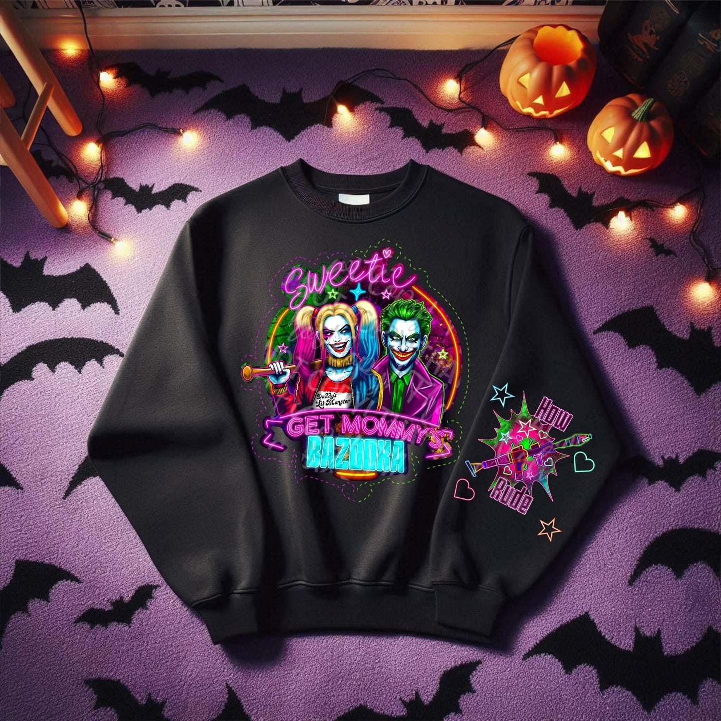 SWEETIE- CREWNECK SWEATSHIRT  W/ SLEEVE PRINT