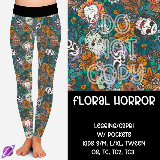 FLORAL HORROR -B96 LEGGING/CAPRI PREORDER CLOSING 8/9