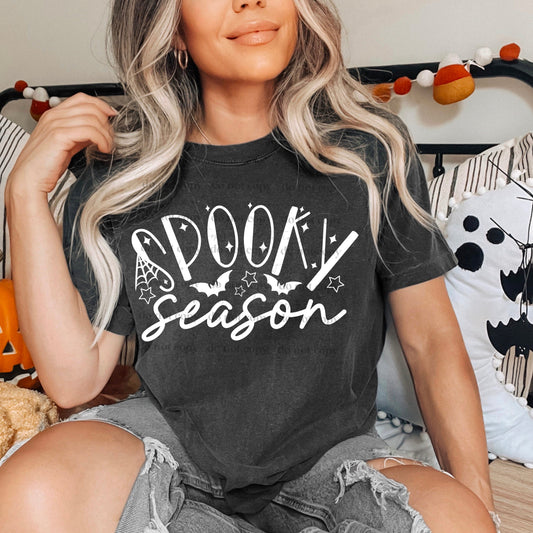 SPOOKY SEASON WHITE FONT TEE