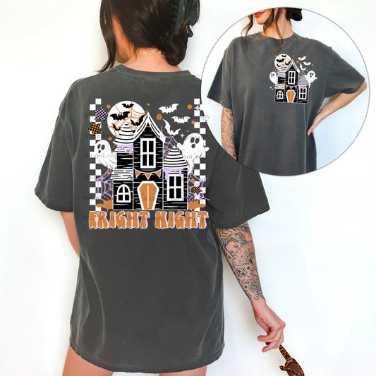 FRIGHT NIGHT Pocket Print Double Sided Tee