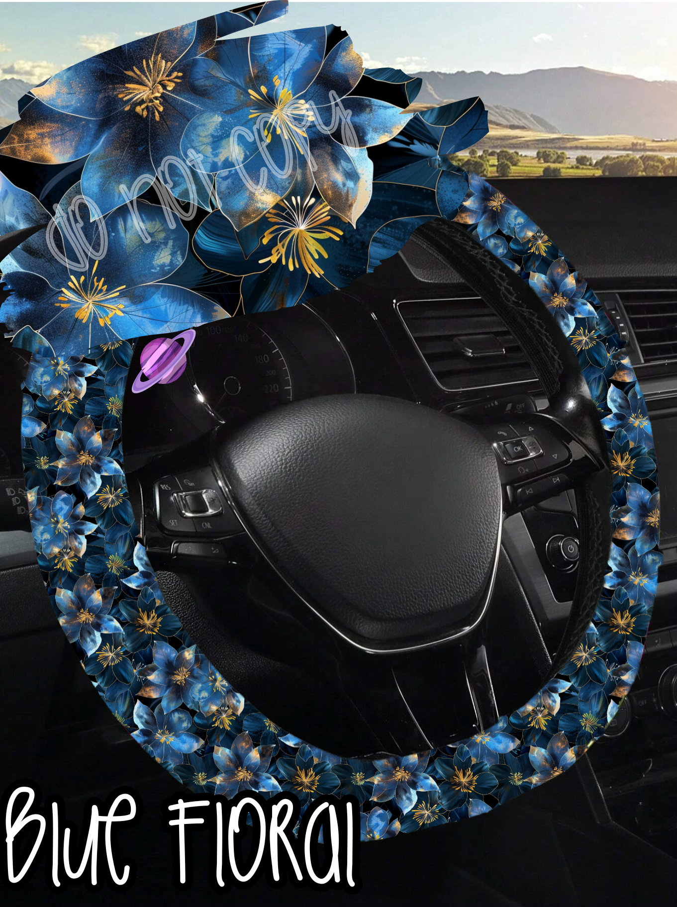 BLUE FLORAL - STEERING WHEEL COVERS ROUND 5 PREORDER CLOSING 8/22