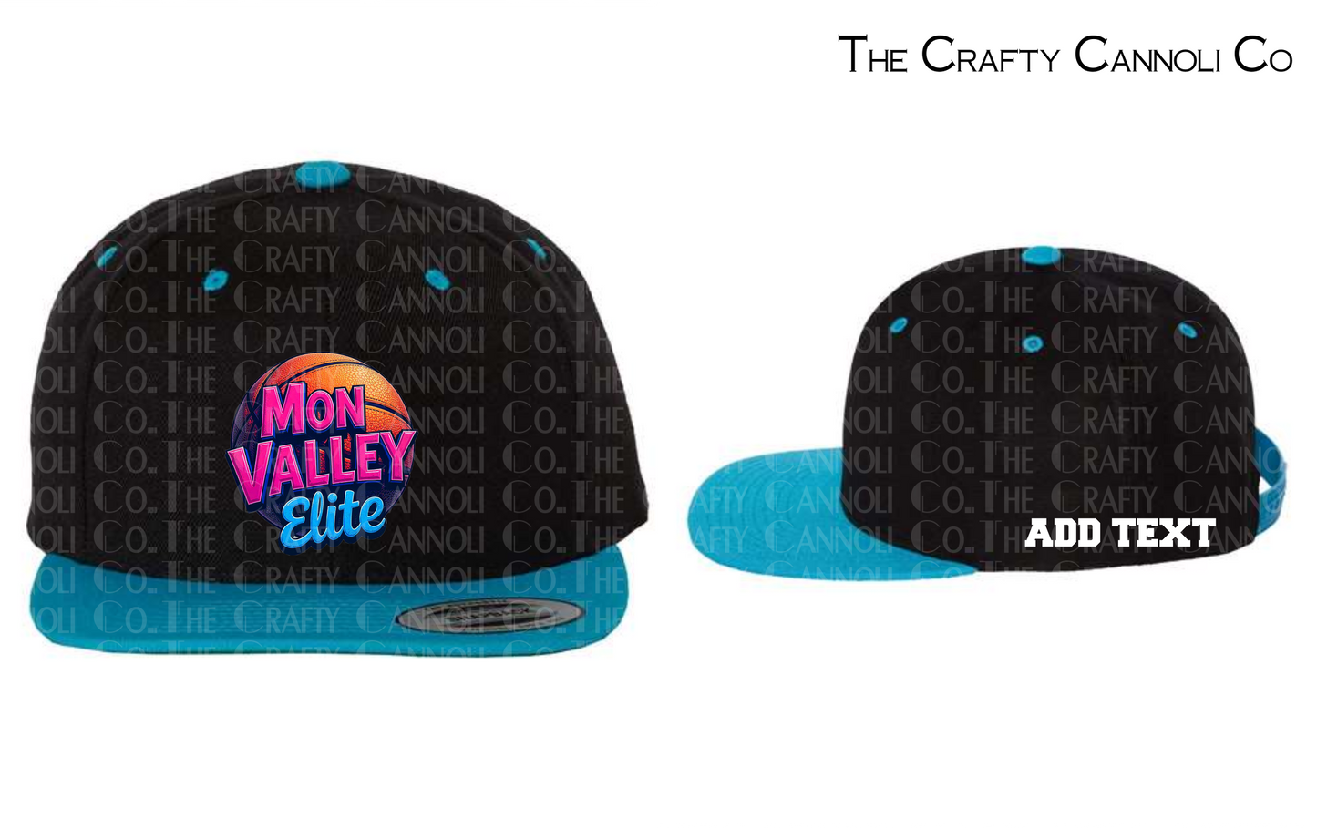 Flat Bill Snapback Hat Customized