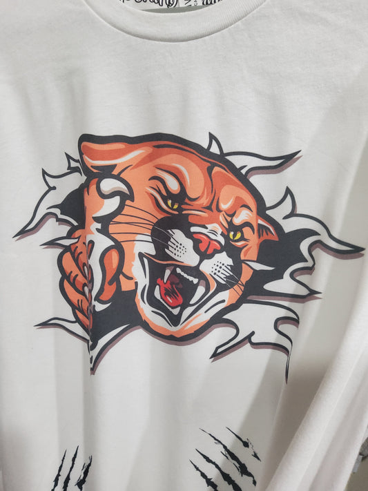 Charleroi Cougar Mascot Ripping Out of the Shirt